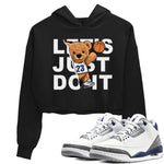 Air Jordan 3 Retro Midnight Navy shirt to match jordans Rip Out Bear sneaker shirt 3s Midnight Navy SNRT sneaker tees Black 1 crop shirt