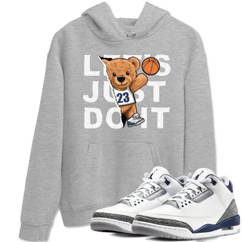 Air Jordan 3 Retro Midnight Navy shirt to match jordans Rip Out Bear sneaker shirt 3s Midnight Navy SNRT sneaker tees unisex crew neck cotton Heather Grey 1 crew neck shirt