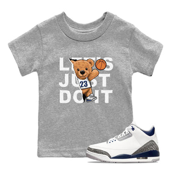 Air Jordan 3 Retro Midnight Navy shirt to match jordans Rip Out Bear sneaker shirt 3s Midnight Navy SNRT sneaker tees baby toddler Heather Grey 1 cotton Shirt
