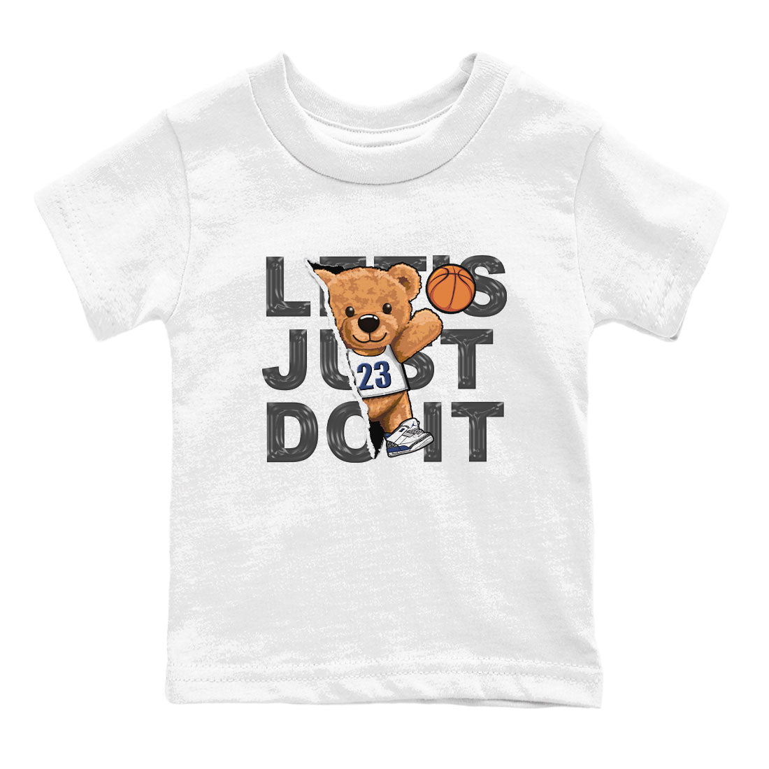 Air Jordan 3 Retro Midnight Navy shirt to match jordans Rip Out Bear sneaker shirt 3s Midnight Navy SNRT sneaker tees baby toddler White 2 cotton Shirt