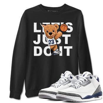 Air Jordan 3 Retro Midnight Navy shirt to match jordans Rip Out Bear sneaker shirt 3s Midnight Navy SNRT sneaker tees unisex crew neck cotton Black 1 crew neck shirt