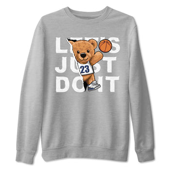 Air Jordan 3 Retro Midnight Navy shirt to match jordans Rip Out Bear sneaker shirt 3s Midnight Navy SNRT sneaker tees unisex crew neck cotton Heather Grey 2 crew neck shirt