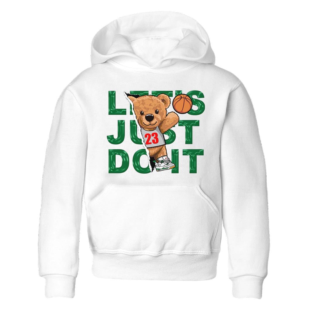 Jordan 4 Pine Green SB Sneaker Match Tees Rip Out Bear Sneaker Tees 4s Pine Green Nike SB Sneaker Tees Sneaker Release Shirts Kids Shirts White 2