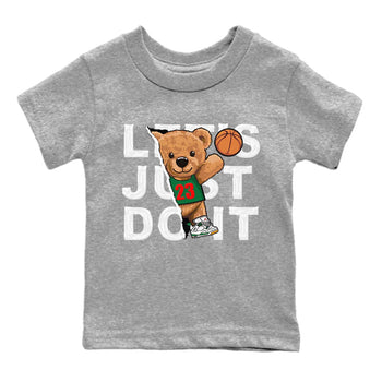 Jordan 4 Pine Green SB Sneaker Match Tees Rip Out Bear Sneaker Tees 4s Pine Green Nike SB Sneaker Tees Sneaker Release Shirts Kids Shirts Heather Grey 2