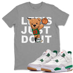 Jordan 4 Pine Green SB Sneaker Match Tees Rip Out Bear Sneaker Tees 4s Pine Green Nike SB Sneaker Tees Sneaker Release Shirts Unisex Shirts Heather Grey 1