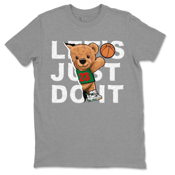 Air Jordan 4 Pine Green Sneaker Match Tees Rip Out Bear Sneaker Tees AJ 4s Pine Green Sneaker Release Tees Unisex Shirts Heather Grey 2