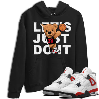 4s Red Cement shirt to match jordans Rip Out Bear sneaker tees Air Jordan 4 Red Cement SNRT Sneaker Release Tees Crew Neck Casual Unisex Black 1 T-Shirt