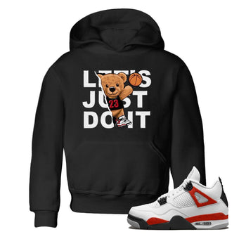 4s Red Cement shirt to match jordans Rip Out Bear sneaker tees Air Jordan 4 Red Cement SNRT Sneaker Release Tees Baby Toddler Black 1 T-Shirt