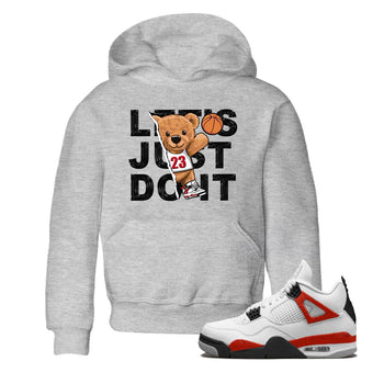 4s Red Cement shirt to match jordans Rip Out Bear sneaker tees Air Jordan 4 Red Cement SNRT Sneaker Release Tees Baby Toddler Heather Grey 1 T-Shirt