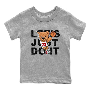 4s Red Cement shirt to match jordans Rip Out Bear sneaker tees Air Jordan 4 Red Cement SNRT Sneaker Release Tees Baby Toddler Heather Grey 2 T-Shirt
