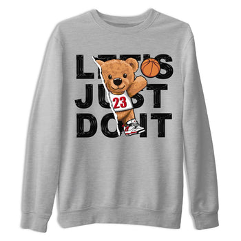 4s Red Cement shirt to match jordans Rip Out Bear sneaker tees Air Jordan 4 Red Cement SNRT Sneaker Release Tees Crew Neck Casual Unisex Heather Grey 2 T-Shirt