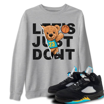 Jordan 5 Aqua Sneaker Match Tees Rip Out Bear Sneaker Tees Jordan 5 Aqua Sneaker Release Tees Unisex Shirts
