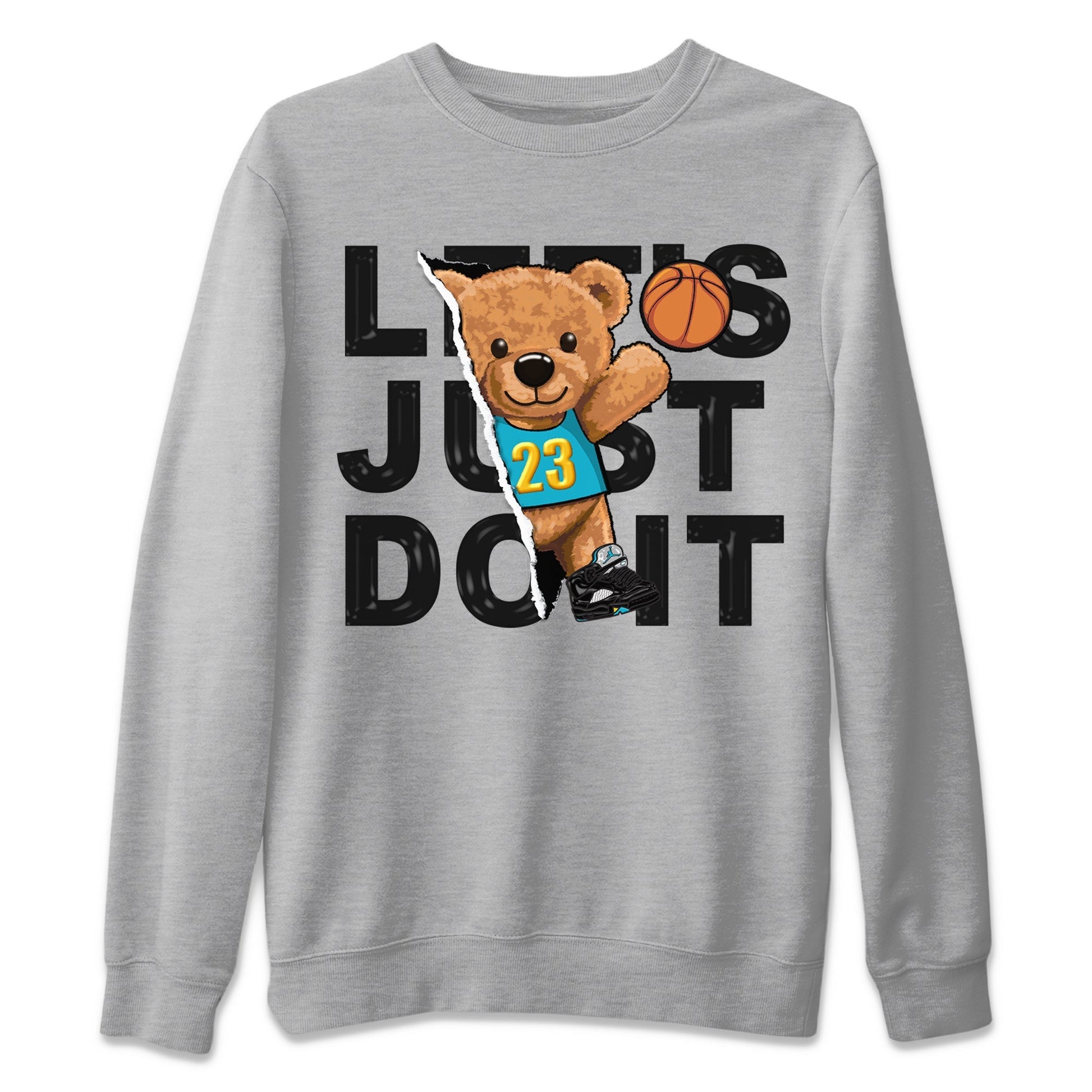 Jordan 5 Aqua Sneaker Match Tees Rip Out Bear Sneaker Tees Jordan 5 Aqua Sneaker Release Tees Unisex Shirts