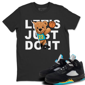 Jordan 5 Aqua Sneaker Match Tees Rip Out Bear Sneaker Tees Jordan 5 Aqua Sneaker Release Tees Unisex Shirts