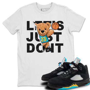 Jordan 5 Aqua Sneaker Match Tees Rip Out Bear Sneaker Tees Jordan 5 Aqua Sneaker Release Tees Unisex Shirts