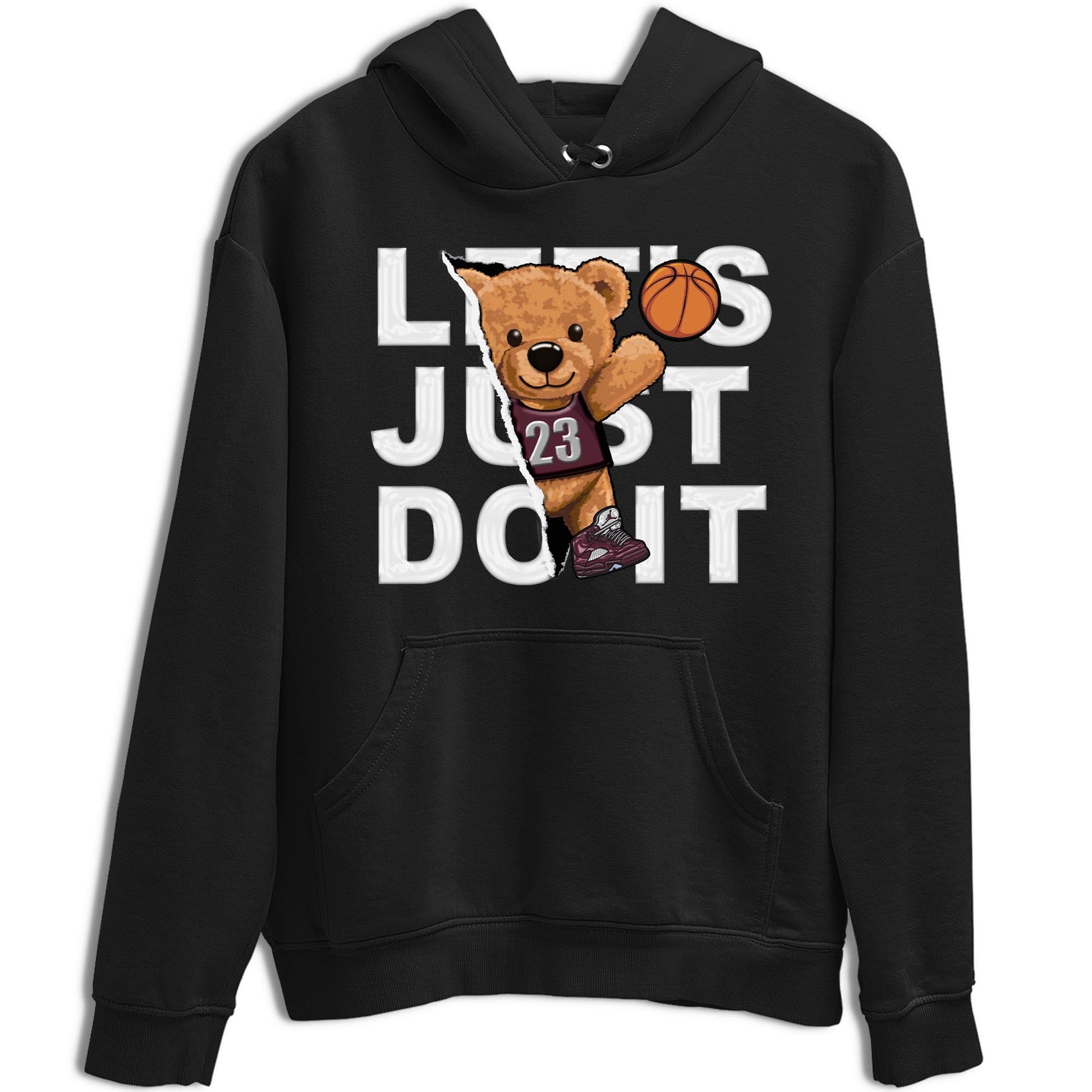 Jordan 5 Burgundy shirt to match jordans Rip Out Bear sneaker tees Crew Neck AJ5 Burgundy SNRT Sneaker Release Tees Unisex Casual Shirts Black 2 T-Shirt
