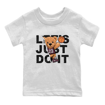 Jordan 5 Burgundy shirt to match jordans Rip Out Bear sneaker tees Crew Neck AJ5 Burgundy SNRT Sneaker Release Tees Baby Toddler White 2 T-Shirt