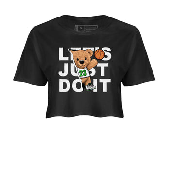 5s Lucky Green shirt to match jordans Rip Out Bear sneaker tees Air Jordan 5 Lucky Green SNRT Sneaker Release Tees Black 2 crop length shirt