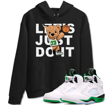 5s Lucky Green shirt to match jordans Rip Out Bear sneaker tees Air Jordan 5 Lucky Green SNRT Sneaker Release Tees unisex cotton Black 1 crew neck shirt