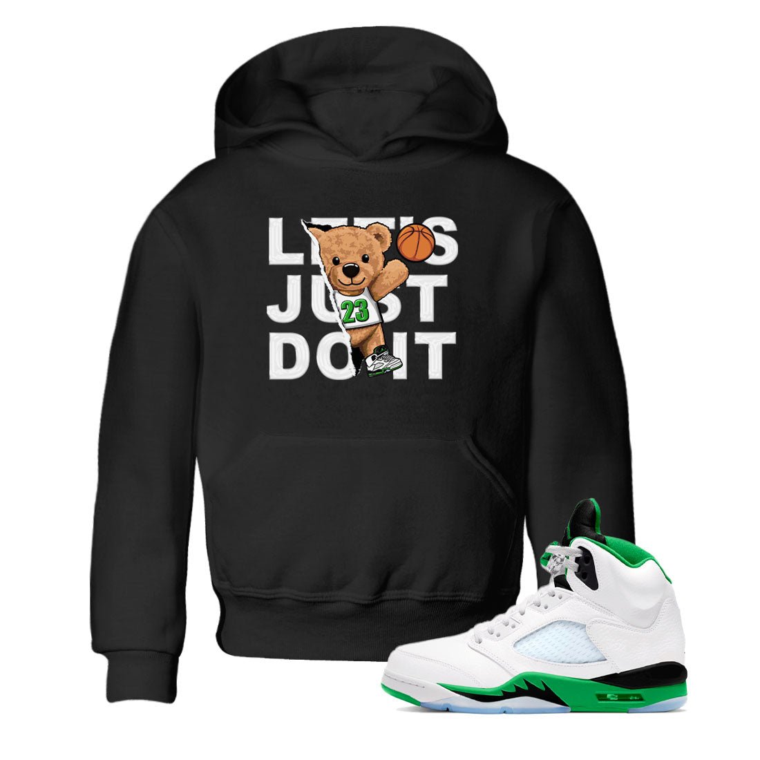 5s Lucky Green shirt to match jordans Rip Out Bear sneaker tees Air Jordan 5 Lucky Green SNRT sneaker release tees baby toddler Black 1 cotton Shirt