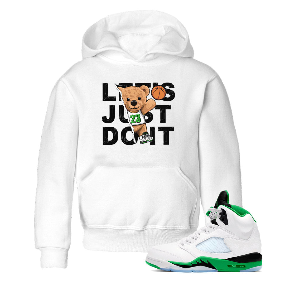 5s Lucky Green shirt to match jordans Rip Out Bear sneaker tees Air Jordan 5 Lucky Green SNRT sneaker release tees baby toddler White 1 cotton Shirt