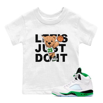 5s Lucky Green shirt to match jordans Rip Out Bear sneaker tees Air Jordan 5 Lucky Green SNRT sneaker release tees baby toddler White 1 cotton Shirt