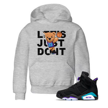 AJ6 Aqua shirt to match jordans Rip Out Bear sneaker release tees Air Jordan 6 Aqua SNRT Sneaker Tees Baby Toddler Heather Grey 1 T-Shirt