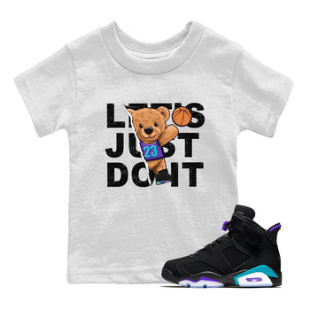 AJ6 Aqua shirt to match jordans Rip Out Bear sneaker release tees Air Jordan 6 Aqua SNRT Sneaker Tees Baby Toddler White 1 T-Shirt