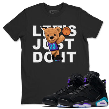 AJ6 Aqua shirt to match jordans Rip Out Bear sneaker release tees Air Jordan 6 Aqua SNRT Sneaker Tees Unisex Streetwear Clothing Black 1 T-Shirt