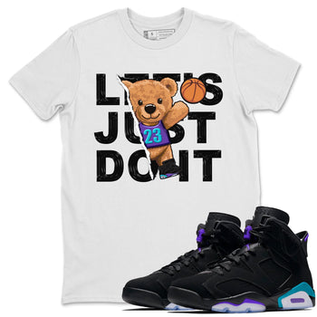 AJ6 Aqua shirt to match jordans Rip Out Bear sneaker release tees Air Jordan 6 Aqua SNRT Sneaker Tees Unisex Streetwear Clothing White 1 T-Shirt