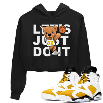 Rip Out Bear sneaker match tees to Yellow Ochre 6s street fashion brand for shirts to match Jordans SNRT Sneaker Tees Air Jordan 6 Yellow Ochre unisex t-shirt Black 1 crop shirt