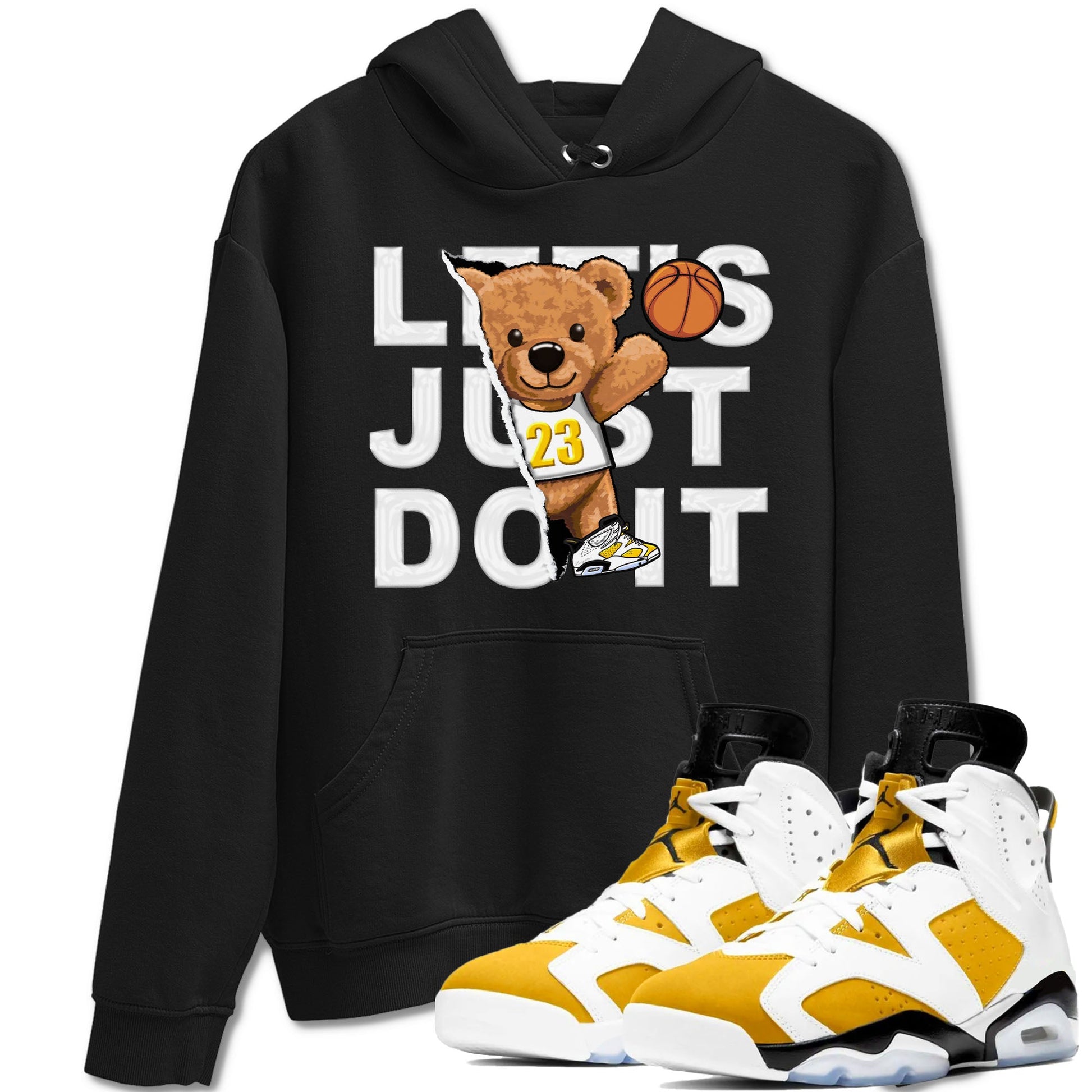 Rip Out Bear sneaker match tees to Yellow Ochre 6s street fashion brand for shirts to match Jordans SNRT Sneaker Tees Air Jordan 6 Yellow Ochre unisex t-shirt Black 1 unisex shirt