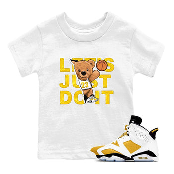 Rip Out Bear sneaker match tees to Yellow Ochre 6s street fashion brand for shirts to match Jordans SNRT Sneaker Tees Air Jordan 6 Yellow Ochre unisex t-shirt White 1 youth shirt