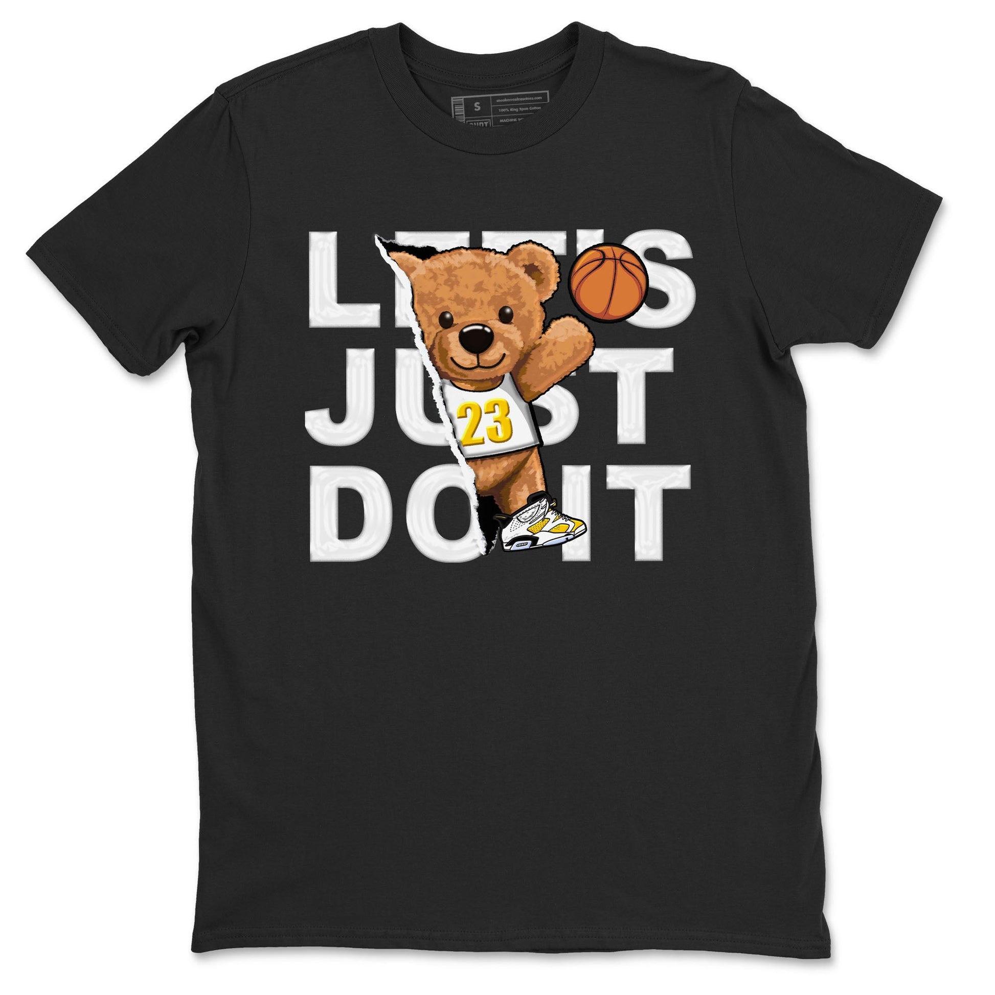 Rip Out Bear sneaker match tees to Yellow Ochre 6s street fashion brand for shirts to match Jordans SNRT Sneaker Tees Air Jordan 6 Yellow Ochre unisex t-shirt Black 2 unisex shirt