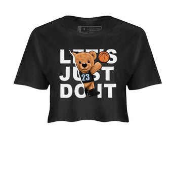 Air Jordan 7 Chambray shirt to match jordans Rip Out Bear sneaker tees AJ7 Chambray SNRT Sneaker Release Tees Black 2 Crop T-Shirt