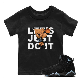 Air Jordan 7 Chambray shirt to match jordans Rip Out Bear sneaker tees AJ7 Chambray SNRT Sneaker Release Tees Baby Toddler Black 1 T-Shirt