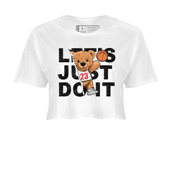 Air Jordan 7 White Infrared shirt to match jordans Rip Out Bear sneaker tees White Infrared 7s SNRT Sneaker Release Tees White 2 Crop T-Shirt