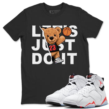 Air Jordan 7 White Infrared shirt to match jordans Rip Out Bear sneaker tees White Infrared 7s SNRT Sneaker Release Tees Unisex Black 1 T-Shirt