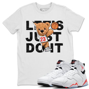 Air Jordan 7 White Infrared shirt to match jordans Rip Out Bear sneaker tees White Infrared 7s SNRT Sneaker Release Tees Unisex White 1 T-Shirt