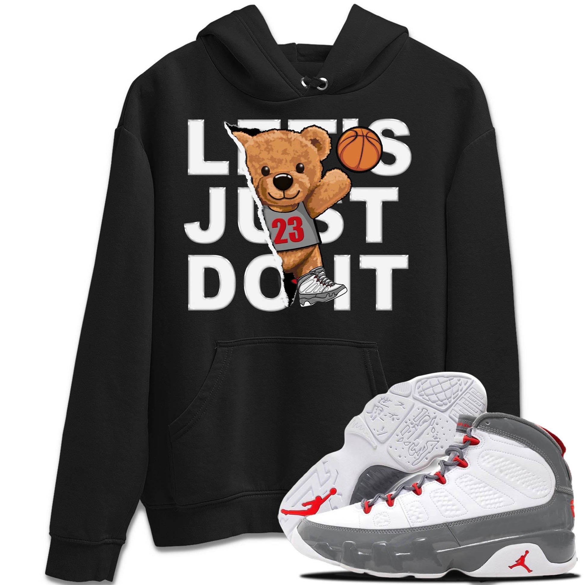 Jordan 9 Fire Red Sneaker Match Tees Rip Out Bear Sneaker Tees Jordan 9 Fire Red Sneaker Release Tees Unisex Shirts