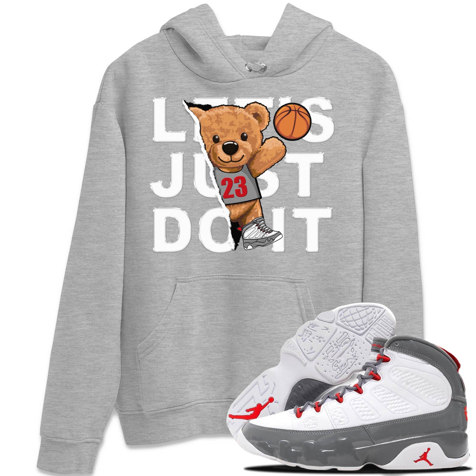 Jordan 9 Fire Red Sneaker Match Tees Rip Out Bear Sneaker Tees Jordan 9 Fire Red Sneaker Release Tees Unisex Shirts