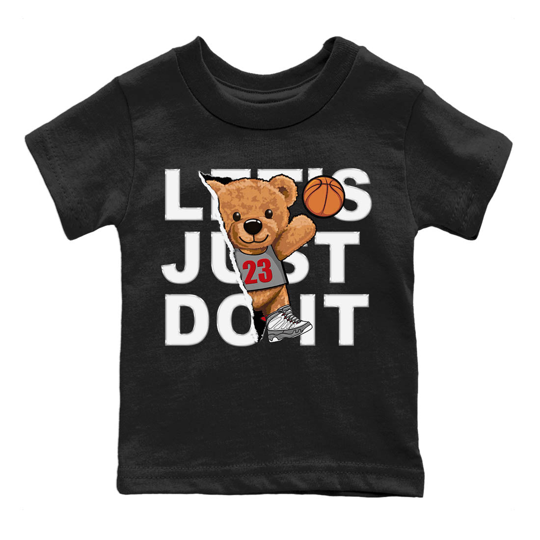 Jordan 9 Fire Red Sneaker Match Tees Rip Out Bear Sneaker Tees Jordan 9 Fire Red Sneaker Release Tees Kids Shirts