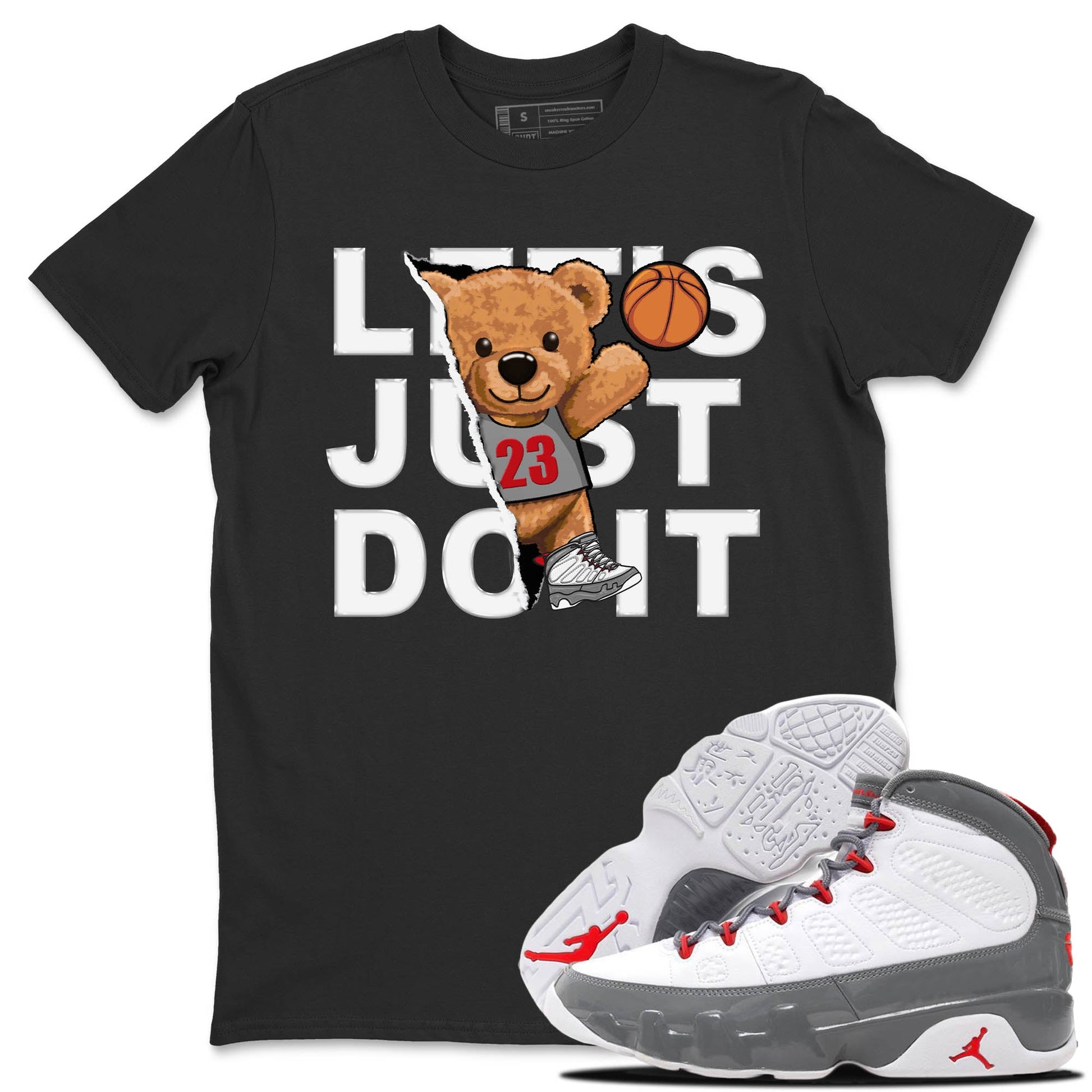 Jordan 9 Fire Red Sneaker Match Tees Rip Out Bear Sneaker Tees Jordan 9 Fire Red Sneaker Release Tees Unisex Shirts