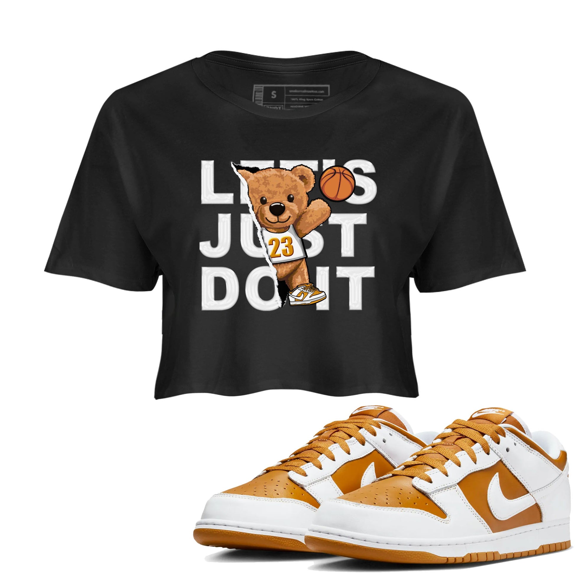 Rip Out Bear sneaker match tees to Dark Curry Reverse Curry street fashion brand for shirts to match Jordans SNRT Sneaker Tees Dunk Dark Curry unisex t-shirt Black 1 crop shirt