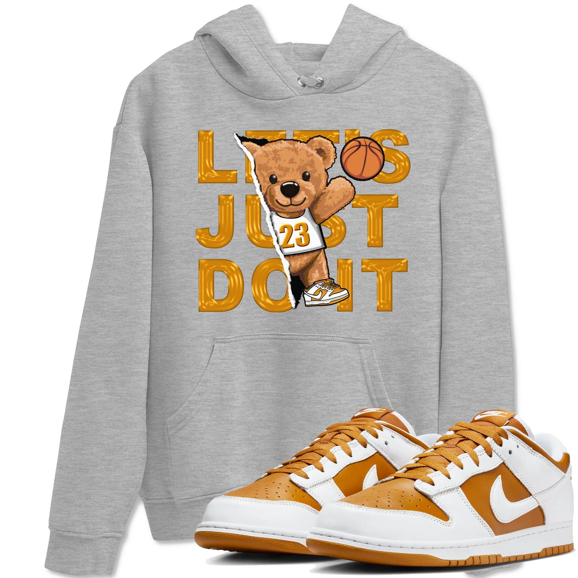 Rip Out Bear sneaker match tees to Dark Curry Reverse Curry street fashion brand for shirts to match Jordans SNRT Sneaker Tees Dunk Dark Curry unisex t-shirt Heather Grey 1 unisex shirt