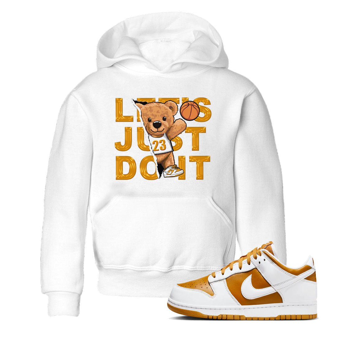 Rip Out Bear sneaker match tees to Dark Curry Reverse Curry street fashion brand for shirts to match Jordans SNRT Sneaker Tees Dunk Dark Curry unisex t-shirt White 1 youth shirt