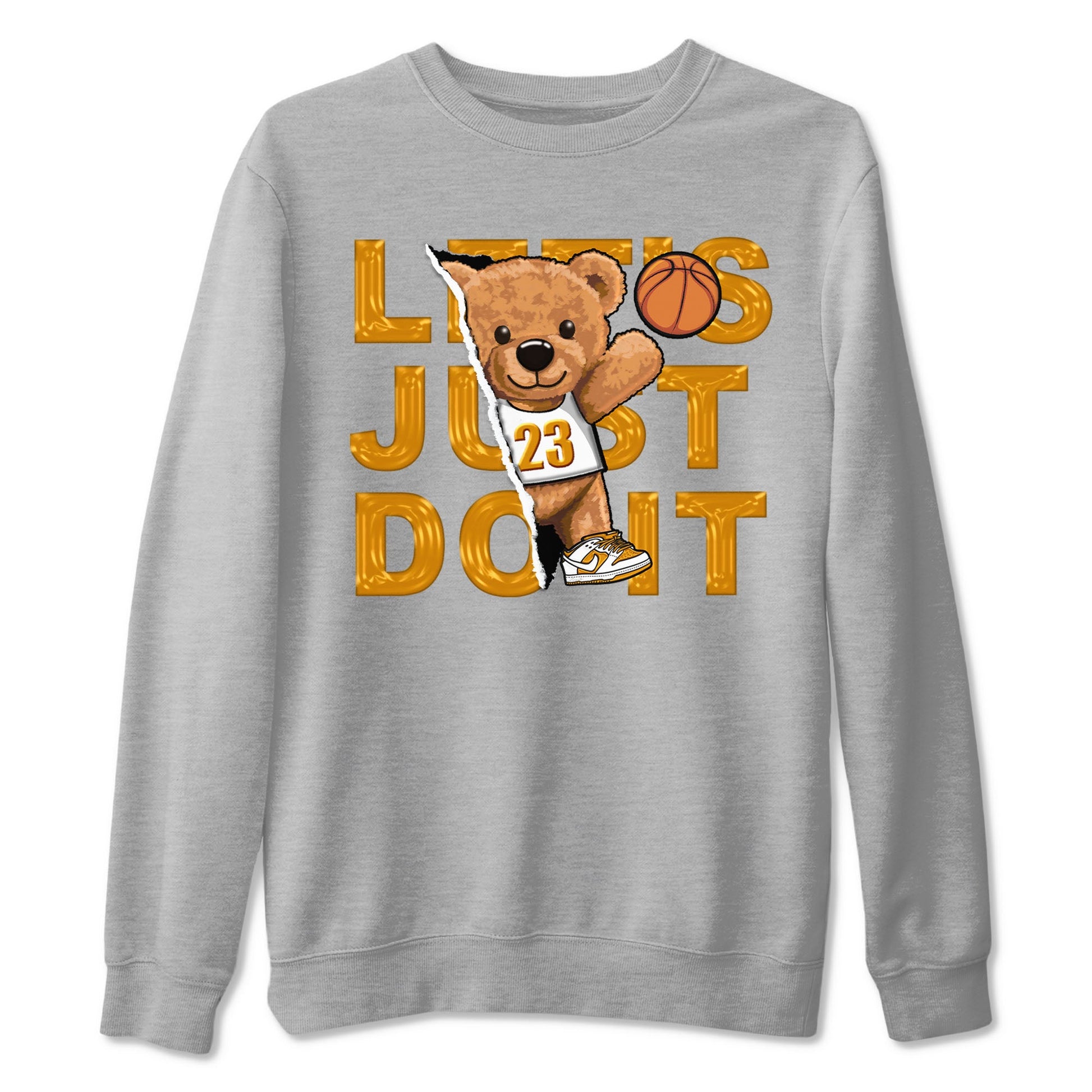 Rip Out Bear sneaker match tees to Dark Curry Reverse Curry street fashion brand for shirts to match Jordans SNRT Sneaker Tees Dunk Dark Curry unisex t-shirt Heather Grey 2 unisex shirt