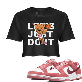 Dunk Valentine's Day shirt to match jordans Rip Out Bear sneaker tees Dunks Valentine's Day SNRT sneaker Release Tees Black 1 crop length shirt
