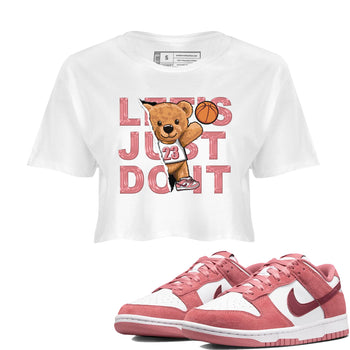 Dunk Valentine's Day shirt to match jordans Rip Out Bear sneaker tees Dunks Valentine's Day SNRT sneaker Release Tees White 1 crop length shirt