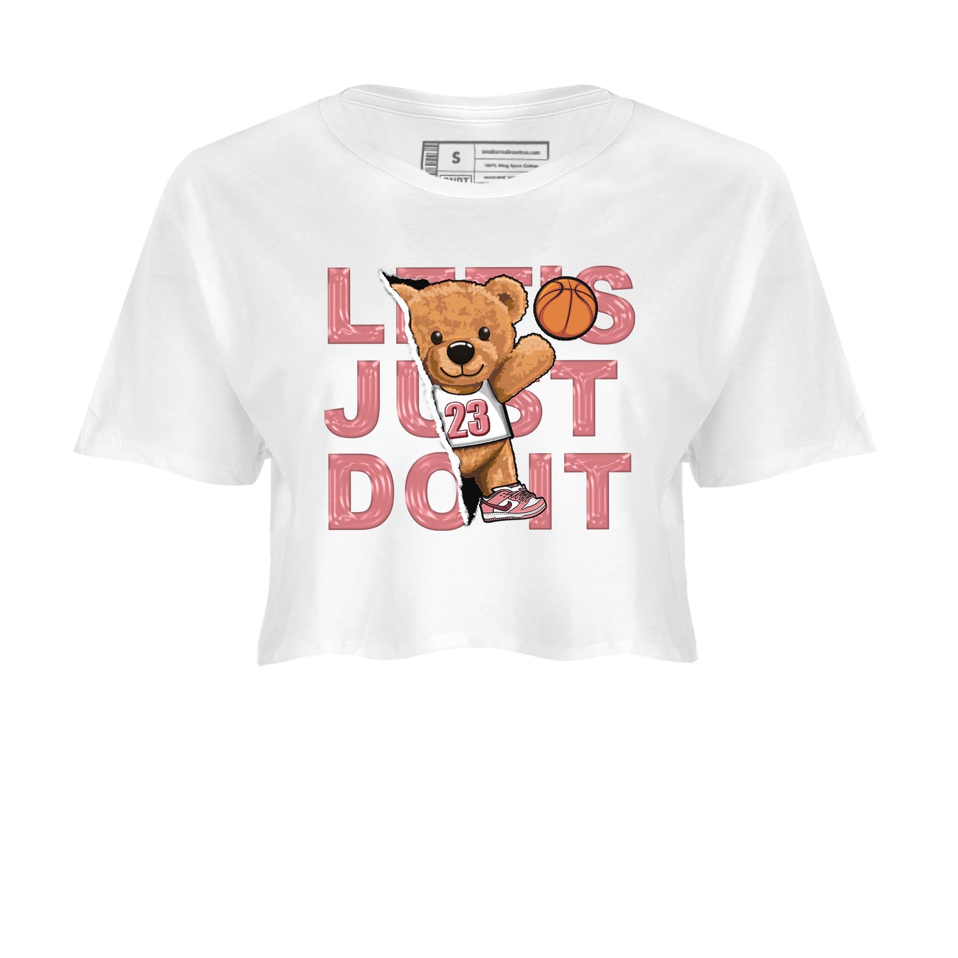 Dunk Valentine's Day shirt to match jordans Rip Out Bear sneaker tees Dunks Valentine's Day SNRT sneaker Release Tees White 2 crop length shirt